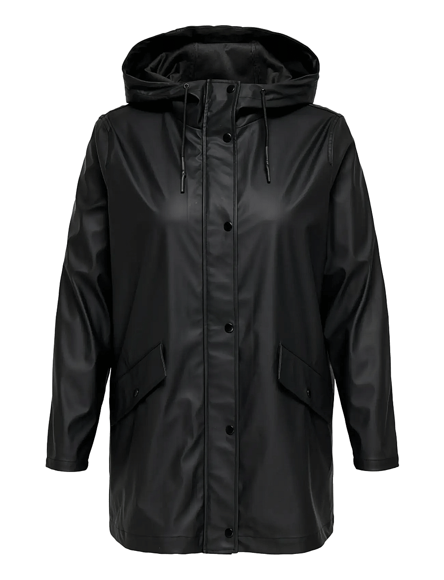 ONLY Carmakoma - CARELISA RAINCOAT ZIP OTW NOOS - regenmäntel - black - 1