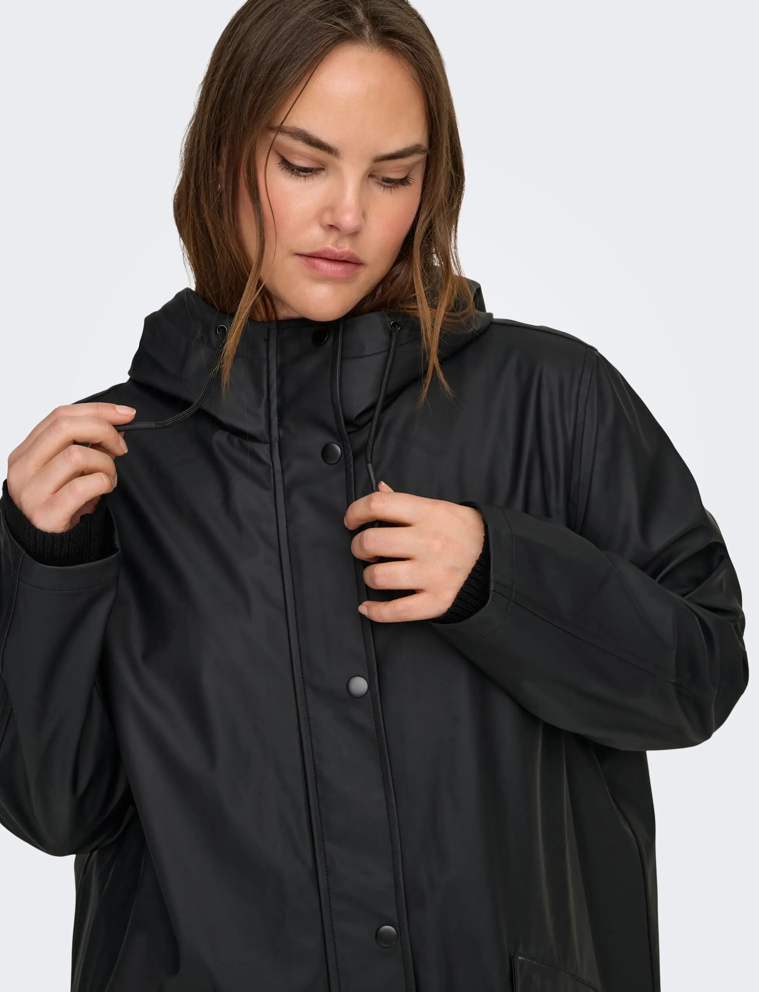 ONLY Carmakoma - CARELISA RAINCOAT ZIP OTW NOOS - regenmäntel - black - 5