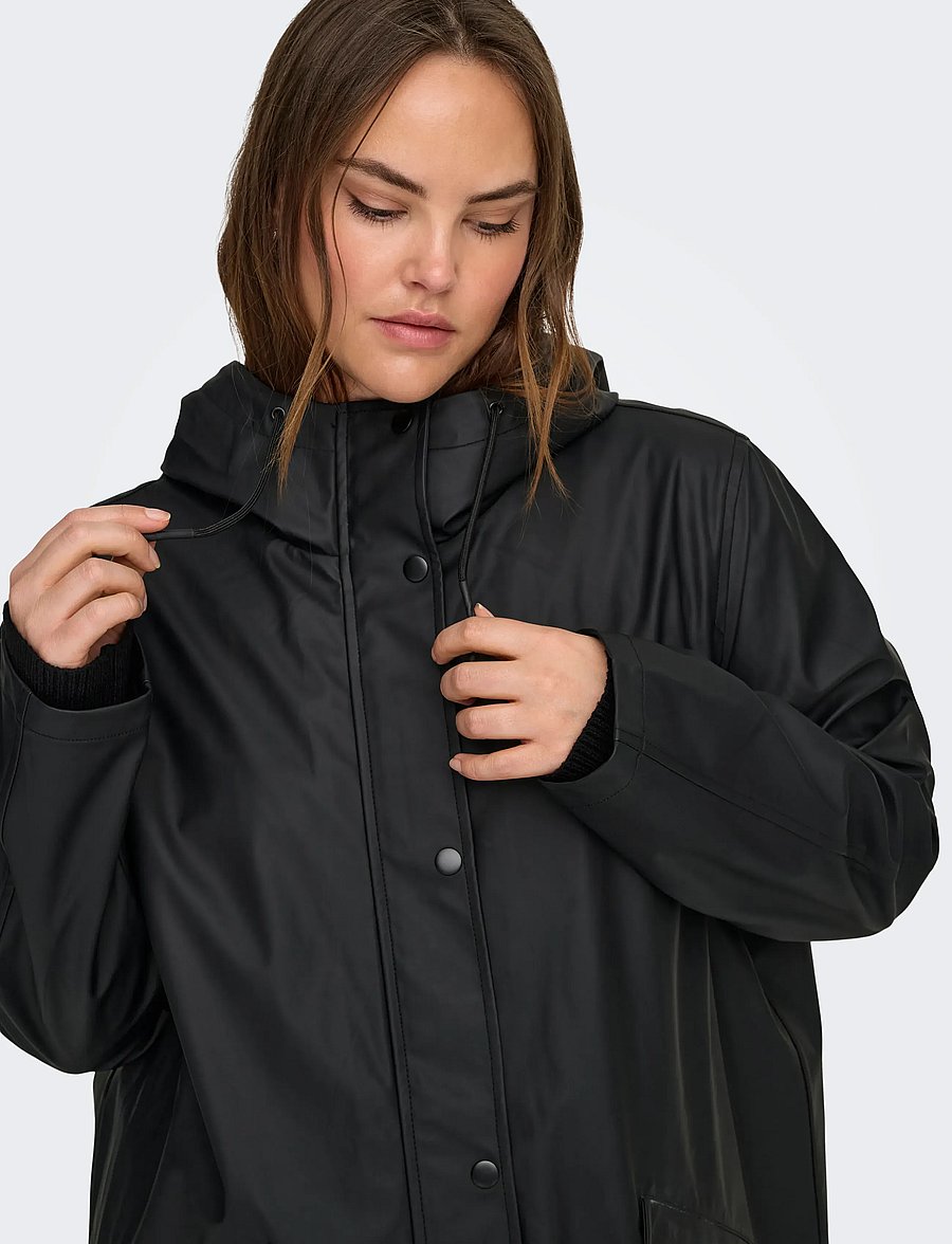 ONLY Carmakoma - CARELISA RAINCOAT ZIP OTW NOOS - regenmäntel - black - 5