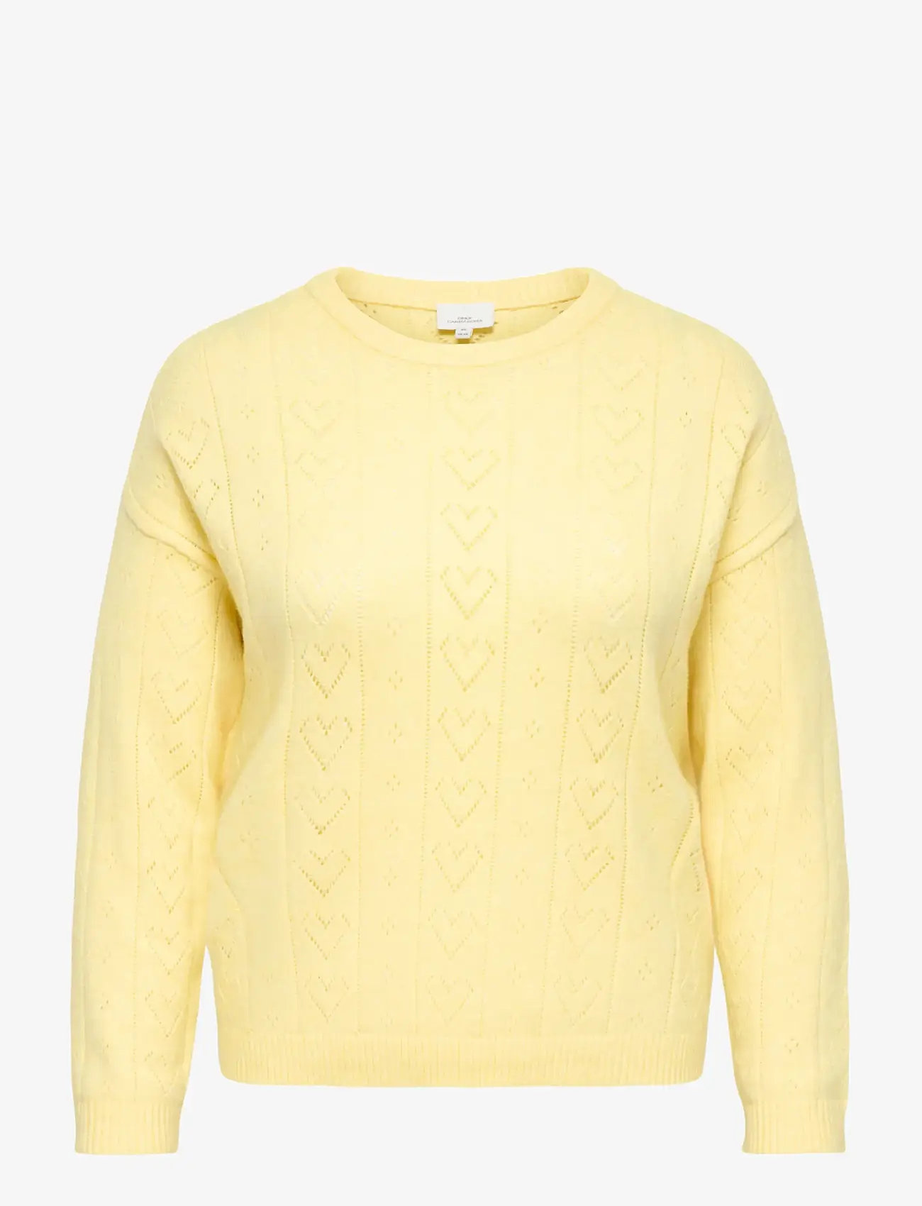ONLY Carmakoma - CARISA LIFE LS STRUCTURE BOXY O-NECK KNT - stickade tröjor - sunlight - 1