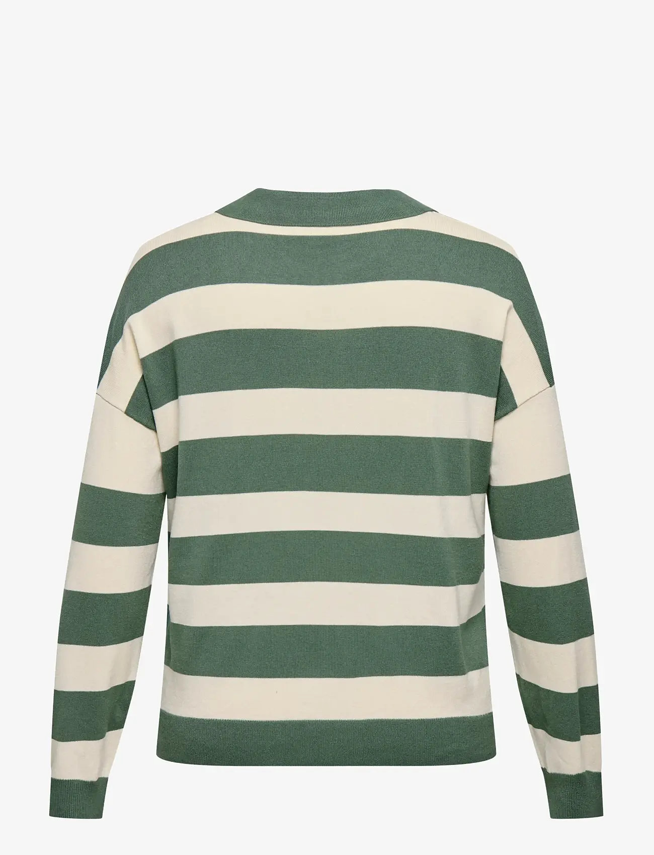 ONLY Carmakoma - CARMEDDIE LIFE LS STRIPE COLLAR PULL KNT - stickade tröjor - laurel wreath - 1