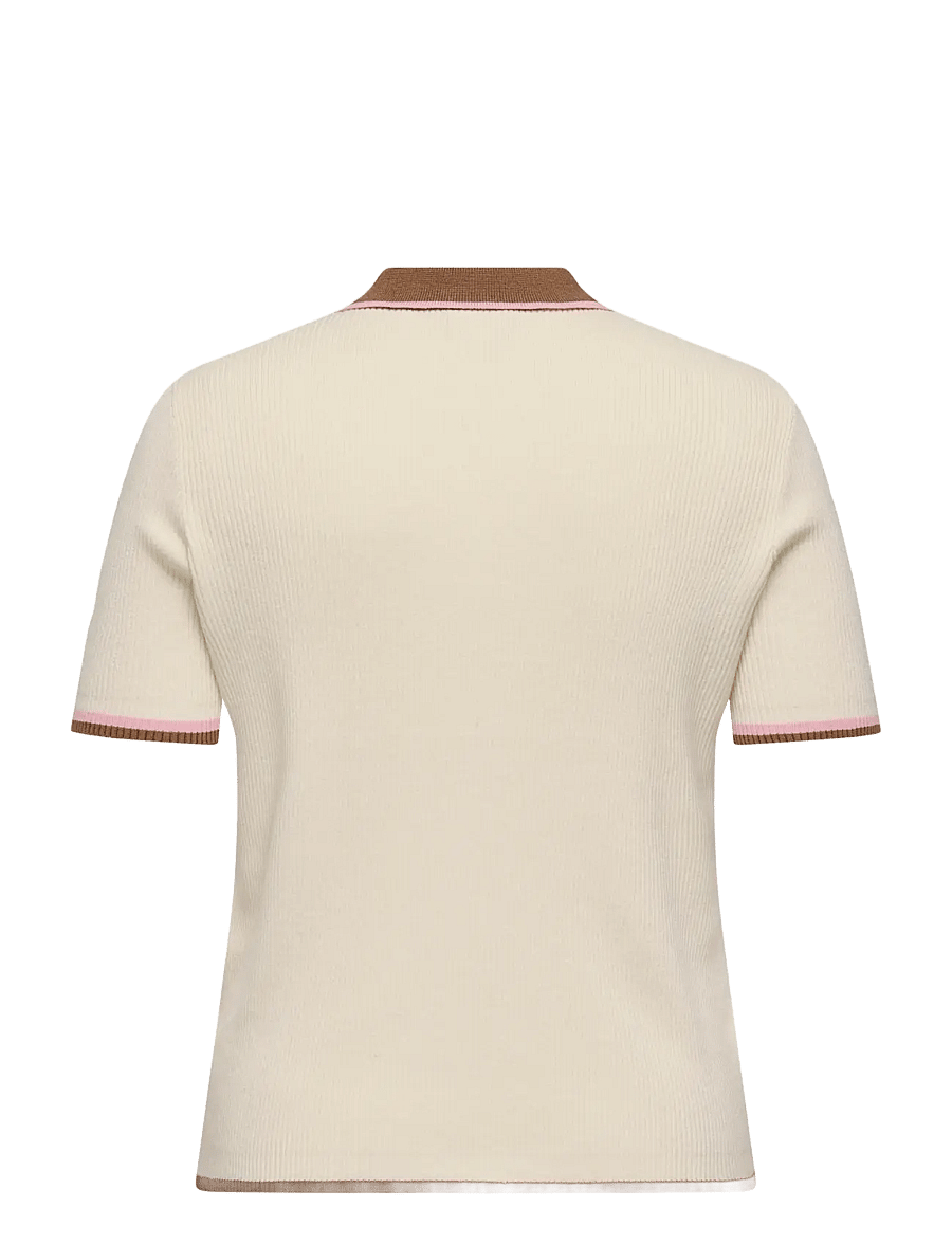 ONLY Carmakoma - CARMEDDI LIFE SS CONTRAST POLO KNT - polos - birch - 2
