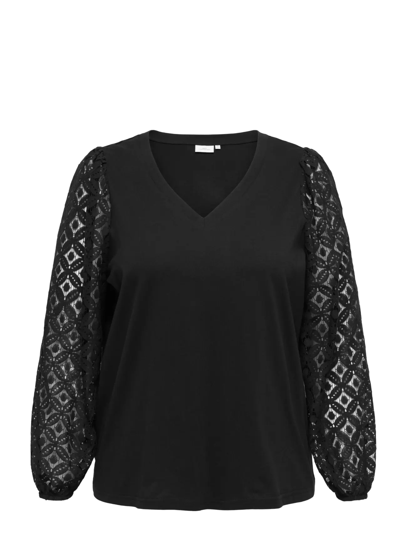 ONLY CARMAKOMA Careffie Ls V-Ausschnitt Bluse Jrs Schwarz - 54 - Damen