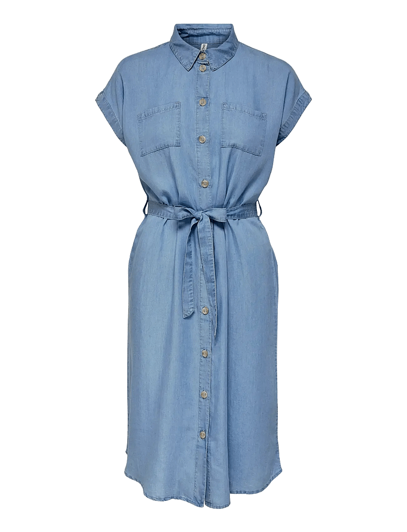 ONLY Carmakoma - CARPEMA HANNOVER SS DNM SH DRESS NOOS - särkkleidid - medium blue denim - 1