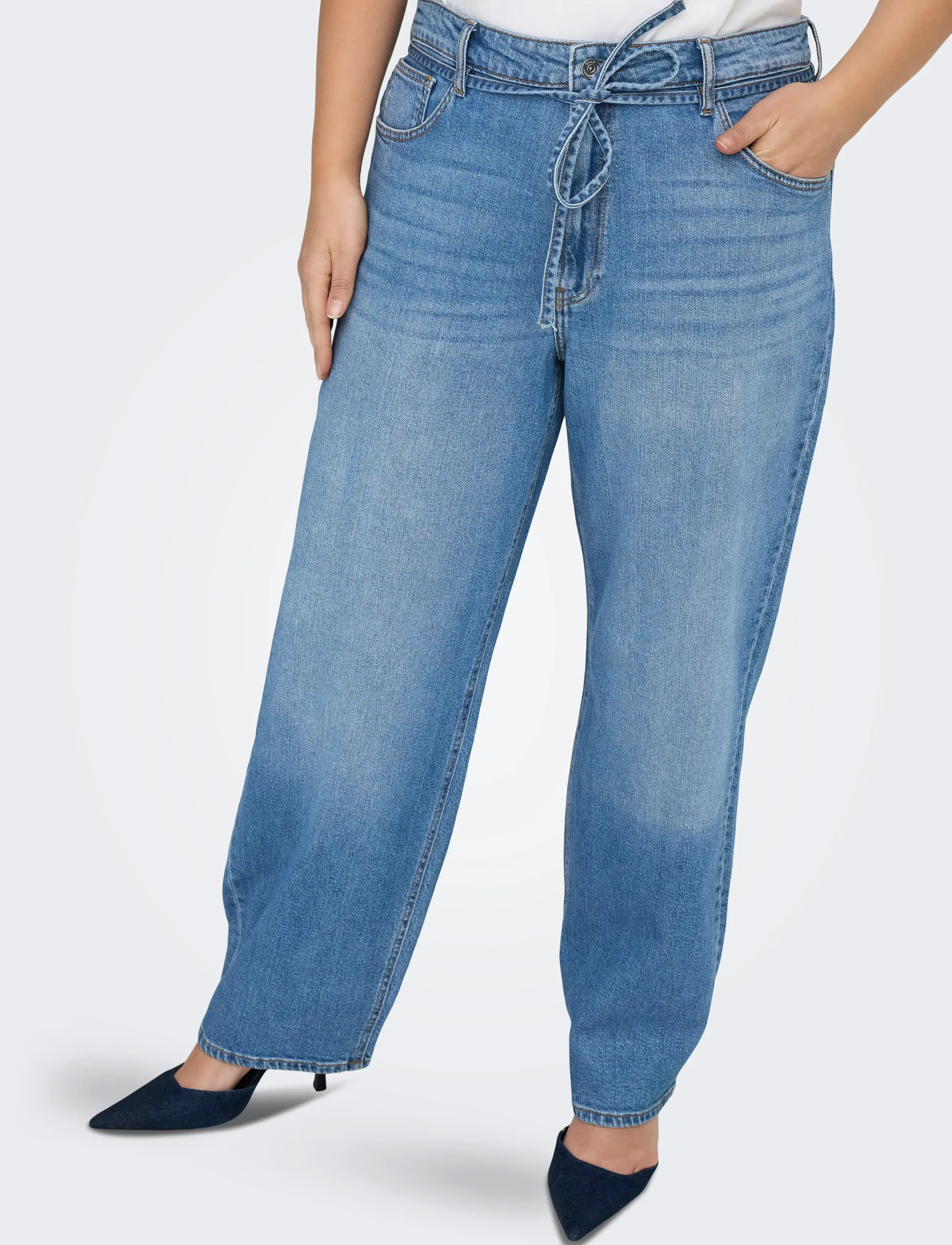 ONLY Carmakoma Cargianna Mw Straight Az751 Dnm Noos jeans dam – bild 4
