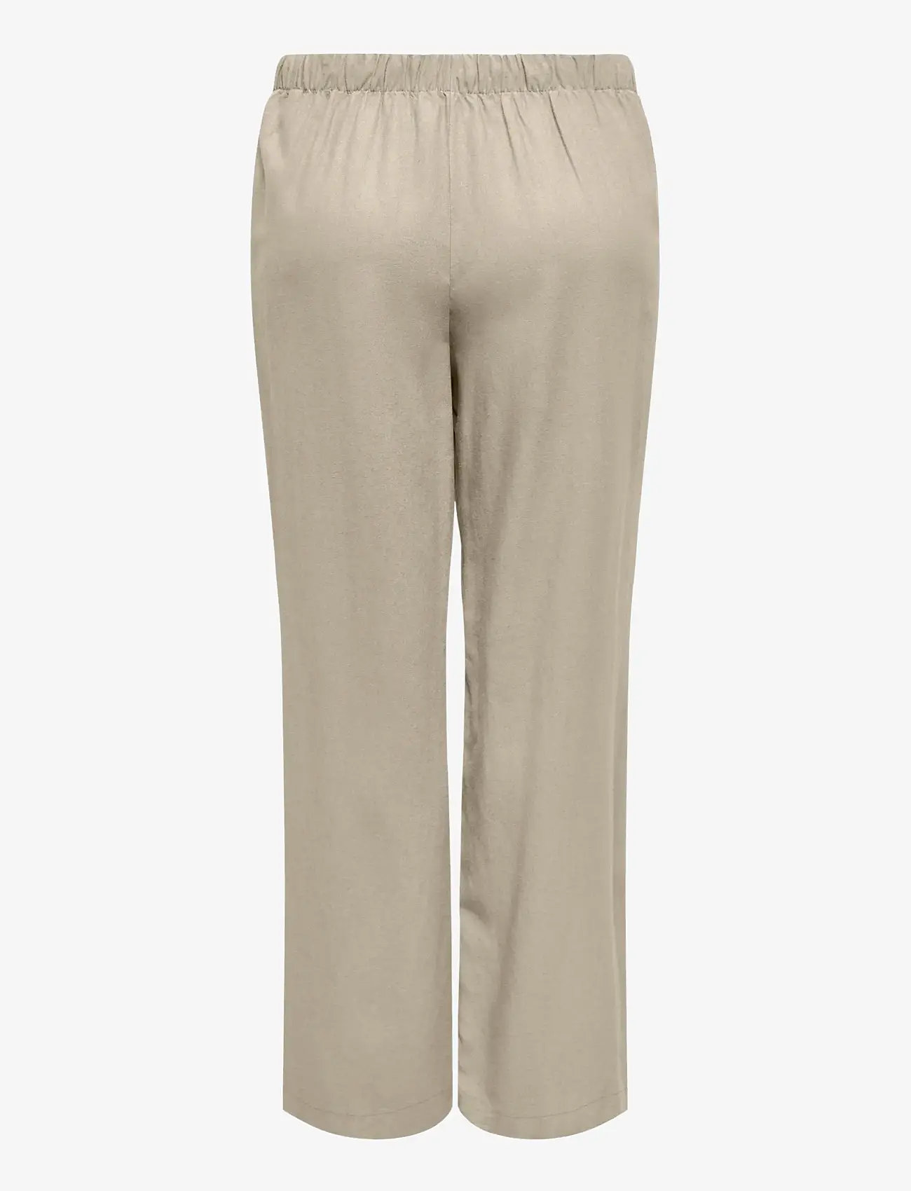 ONLY Carmakoma - CARGOA MW LINEN BL PULL-UP PANT CC PNT - leinenhosen - oxford tan - 1
