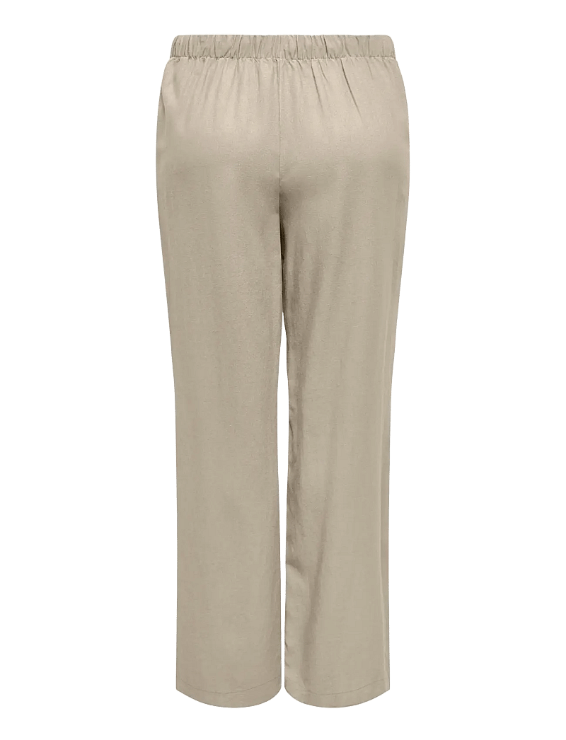 ONLY Carmakoma - CARGOA MW LINEN BL PULL-UP PANT CC PNT - leinenhosen - oxford tan - 1