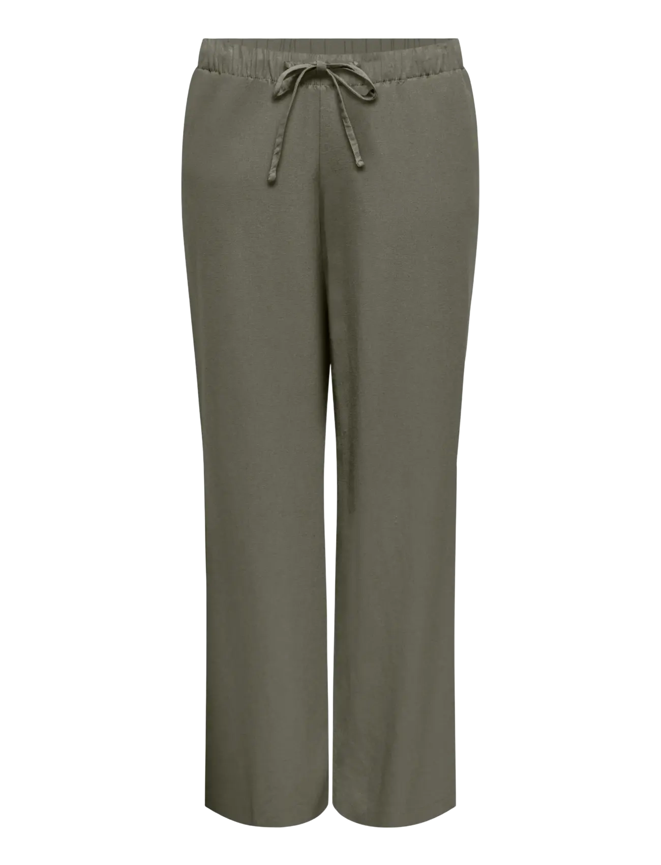 ONLY Carmakoma CARGOA MW LINEN BL PULL-UP PANT CC PNT - Püksid - SMOKEY OLIVE / khaki/green
