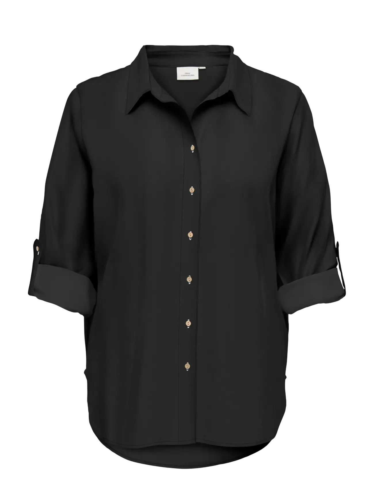 ONLY Carmakoma CARGOA 3/4 STRAP LINEN BL SHIRT CC PNT - Hemden - BLACK / black