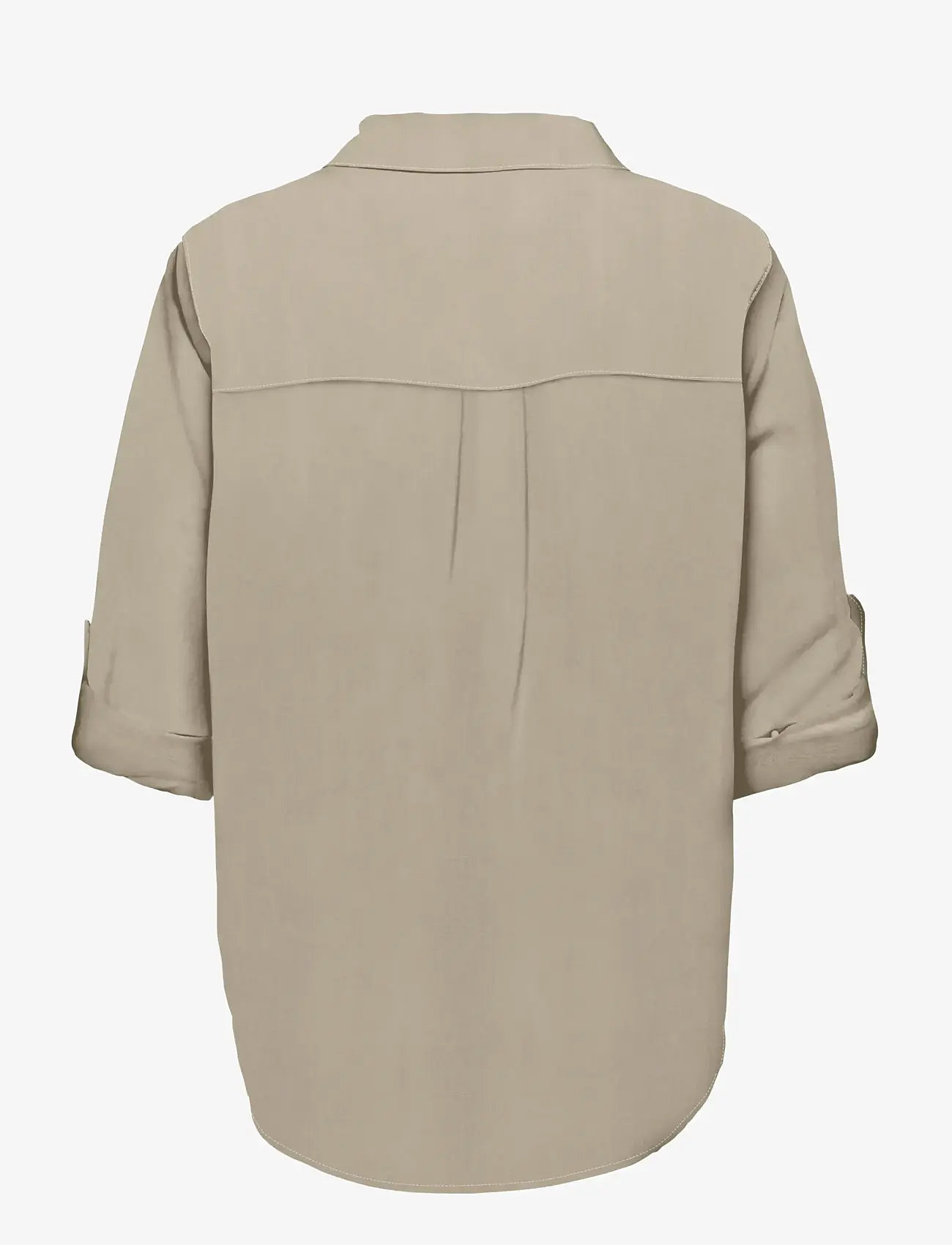 ONLY Carmakoma - CARGOA 3/4 STRAP LINEN BL SHIRT CC PNT - leinenhemden - oxford tan - 1