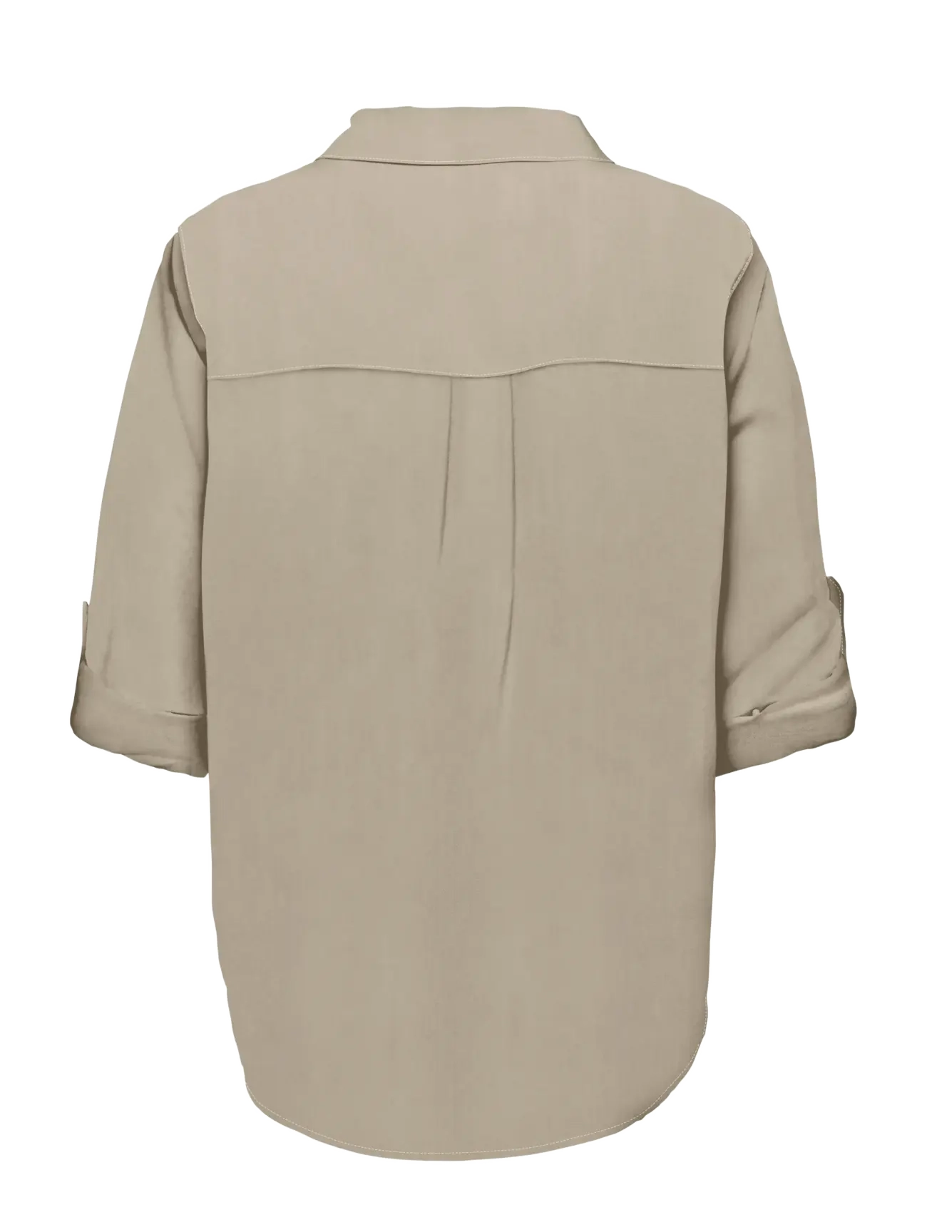 ONLY Carmakoma - CARGOA 3/4 STRAP LINEN BL SHIRT CC PNT - linased särgid - oxford tan - 1