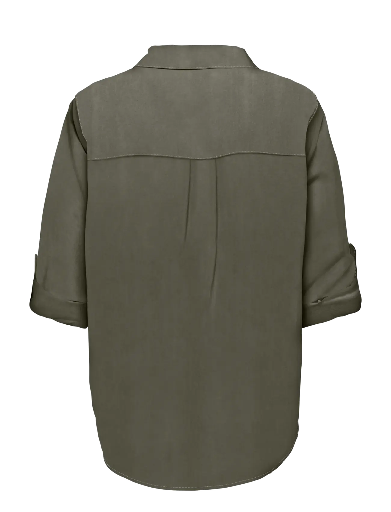 ONLY Carmakoma - CARGOA 3/4 STRAP LINEN BL SHIRT CC PNT - smokey olive - 1