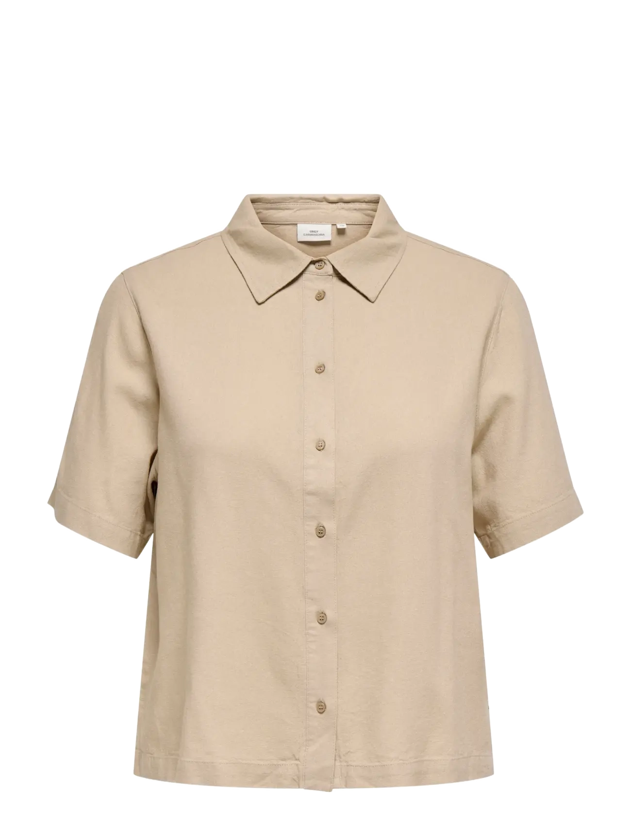 ONLY CARMAKOMA Cargoa S/S Linen Bl Shirt Cc Pnt Beige - 52 - Damen