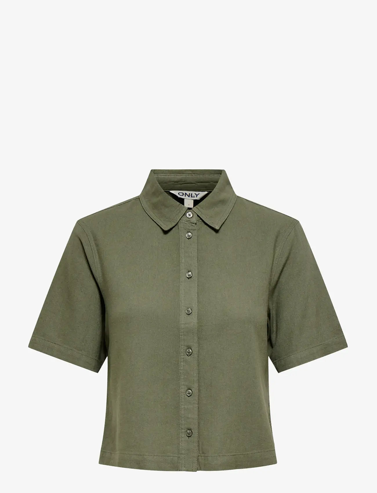 ONLY Carmakoma - CARGOA S/S LINEN BL SHIRT CC PNT - leinenhemden - smokey olive - 0