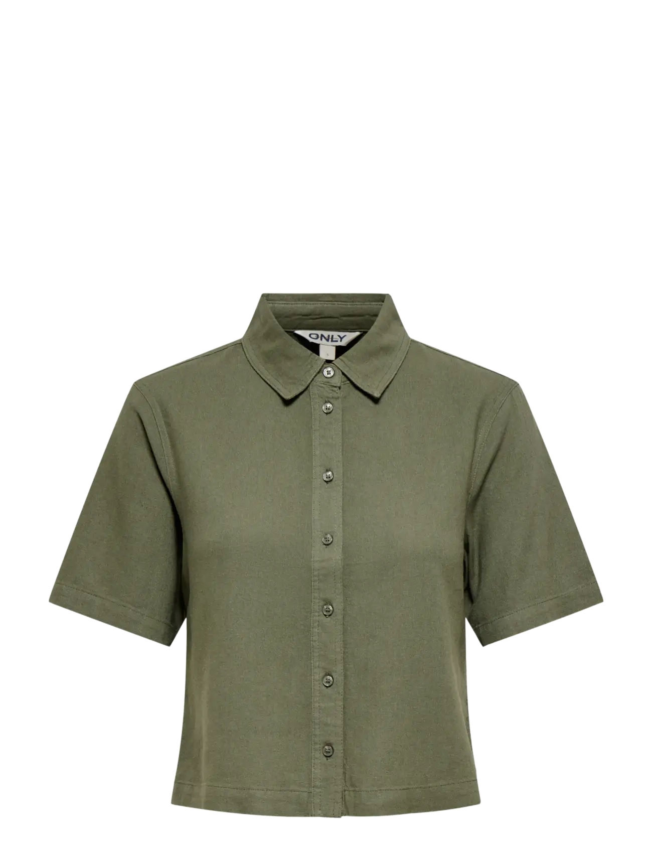 ONLY Carmakoma CARGOA S/S LINEN BL SHIRT CC PNT - Hemden - SMOKEY OLIVE / khaki/green