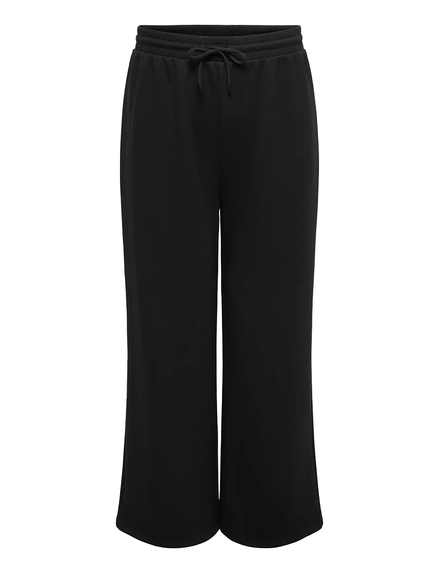 ONLY Carmakoma - CARSCARLETT WIDE PANT SWT NOOS - pantalons larges - black - 1