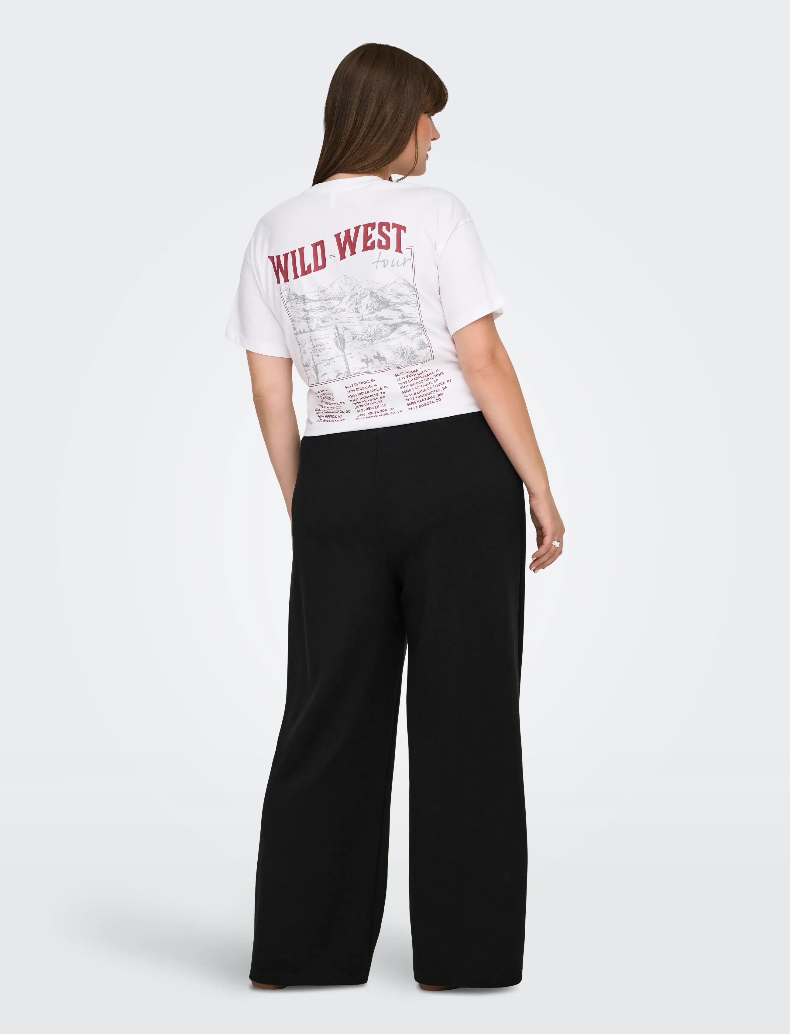 ONLY Carmakoma - CARSCARLETT WIDE PANT SWT NOOS - pantalons larges - black - 3