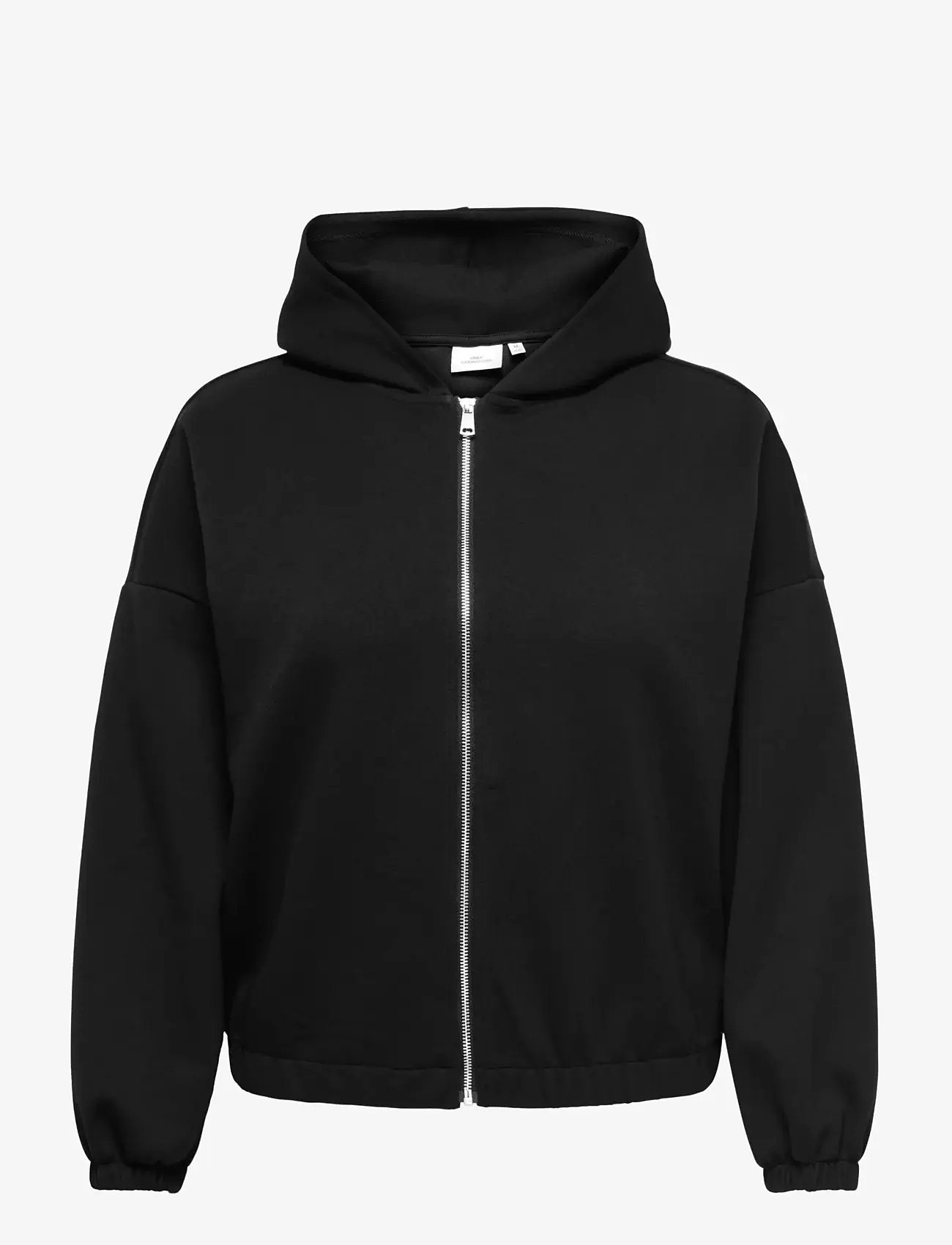 ONLY Carmakoma - CARSCARLETT LS ELASTIC ZIP HOOD SWT NOOS - dressipluusid - black - 1