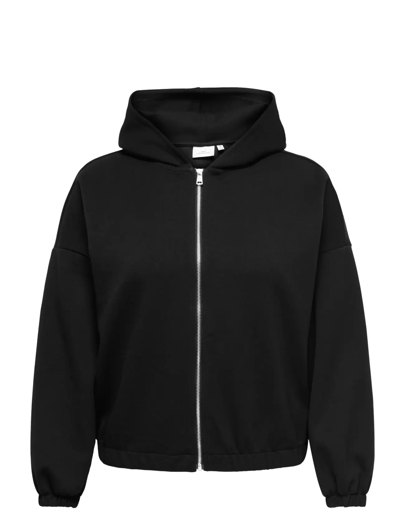 ONLY Carmakoma CARSCARLETT LS ELASTIC ZIP HOOD SWT NOOS - Sweatshirts - BLACK / black