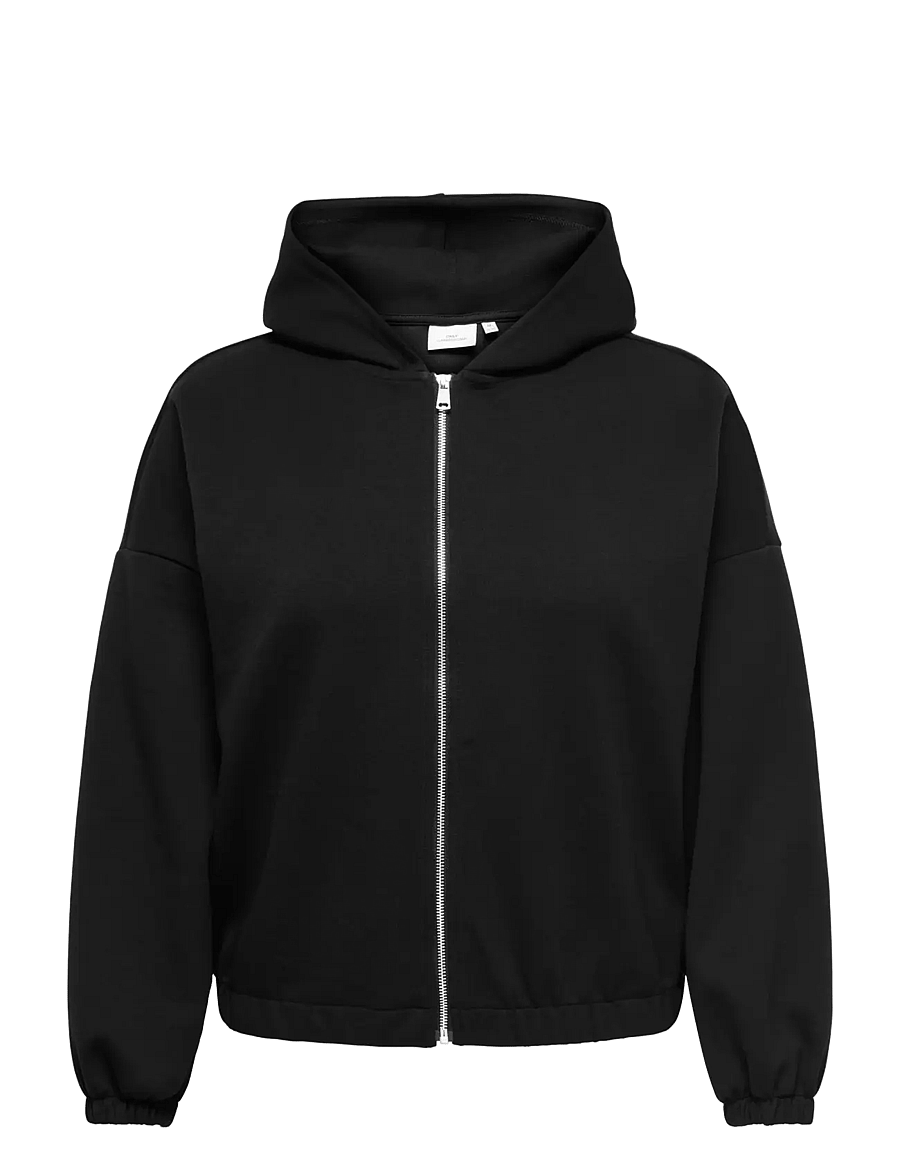 ONLY Carmakoma - CARSCARLETT LS ELASTIC ZIP HOOD SWT NOOS - pulls à capuche - black - 1