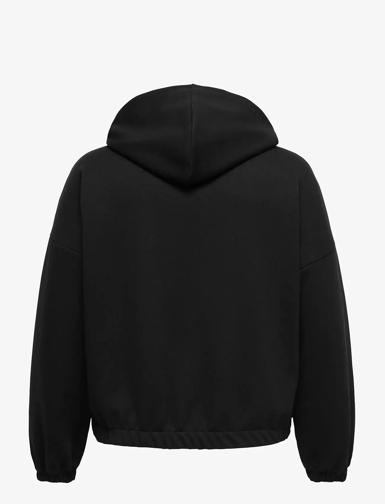 ONLY Carmakoma - CARSCARLETT LS ELASTIC ZIP HOOD SWT NOOS - dressipluusid - black - 2