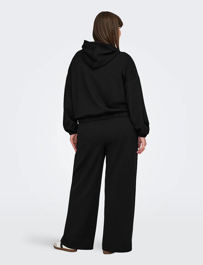 ONLY Carmakoma - CARSCARLETT LS ELASTIC ZIP HOOD SWT NOOS - dressipluusid - black - 3