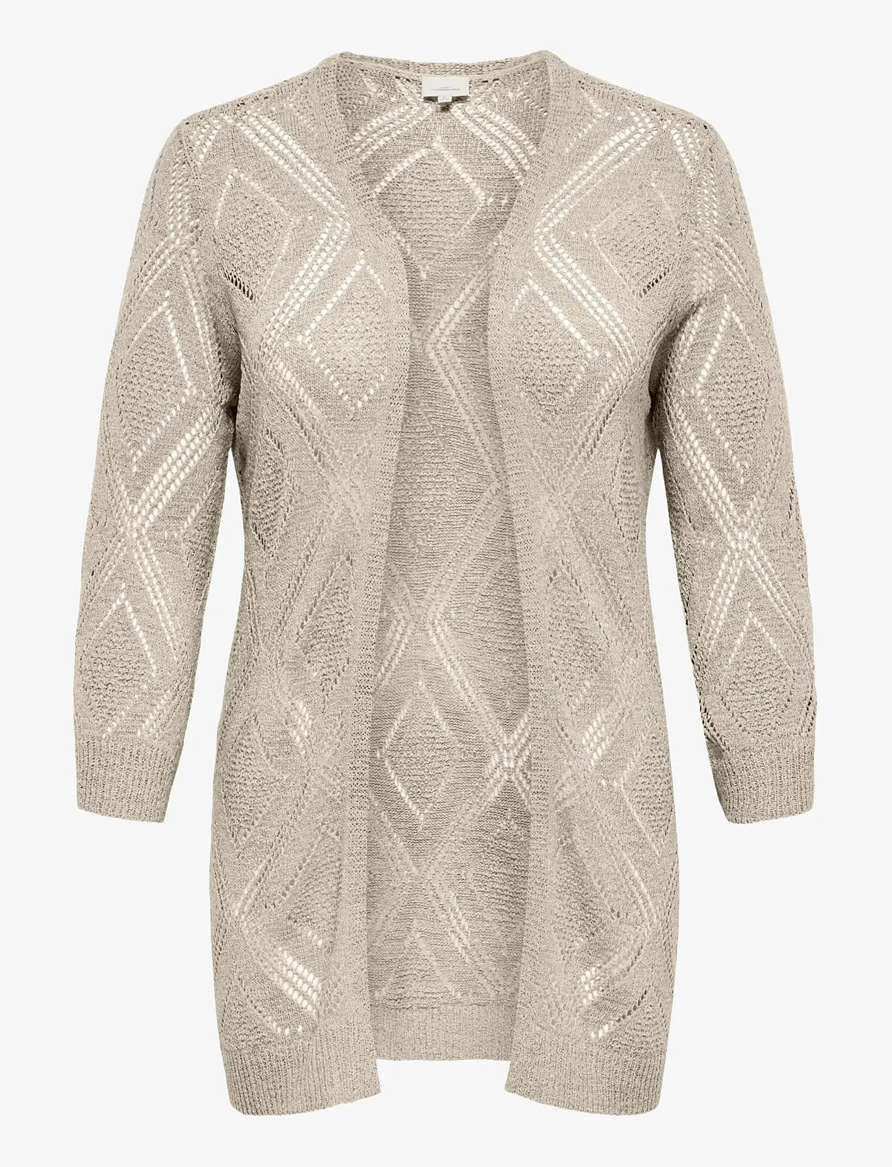 ONLY Carmakoma - CARPAMELA 7/8 OPEN CARDIGAN KNT - cardigans - birch - 0