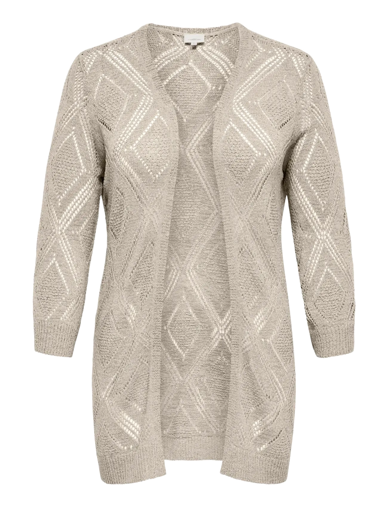 ONLY Carmakoma CARPAMELA 7/8 OPEN CARDIGAN KNT - ONLY Carmakoma - BIRCH / beige