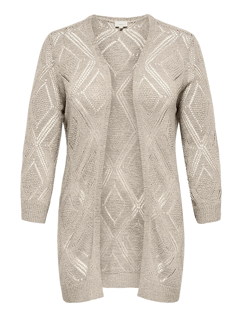 ONLY Carmakoma - CARPAMELA 7/8 OPEN CARDIGAN KNT - cardigans - birch - 0