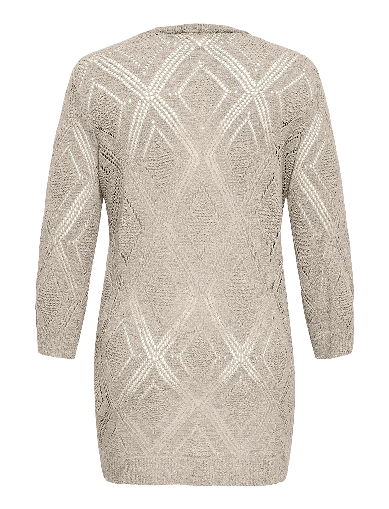 ONLY Carmakoma - CARPAMELA 7/8 OPEN CARDIGAN KNT - cardigans - birch - 1