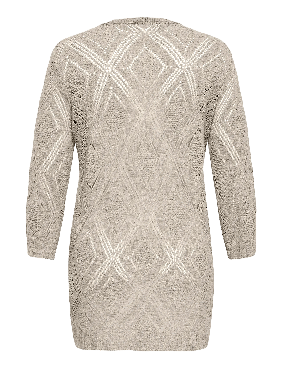 ONLY Carmakoma - CARPAMELA 7/8 OPEN CARDIGAN KNT - cardigans - birch - 1