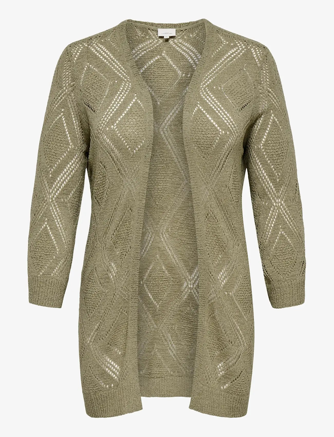 ONLY Carmakoma - CARPAMELA 7/8 OPEN CARDIGAN KNT - cardigans - silver sage - 0