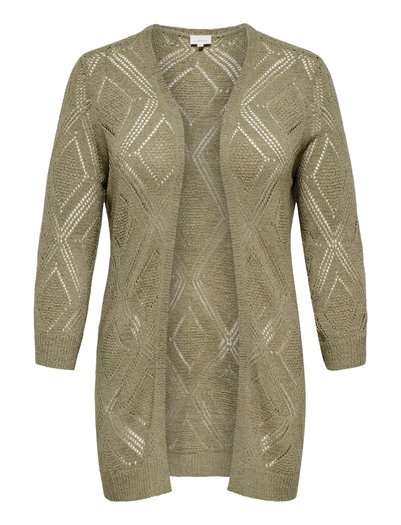 ONLY Carmakoma CARPAMELA 7/8 OPEN CARDIGAN KNT - Nyheter - SILVER SAGE / green