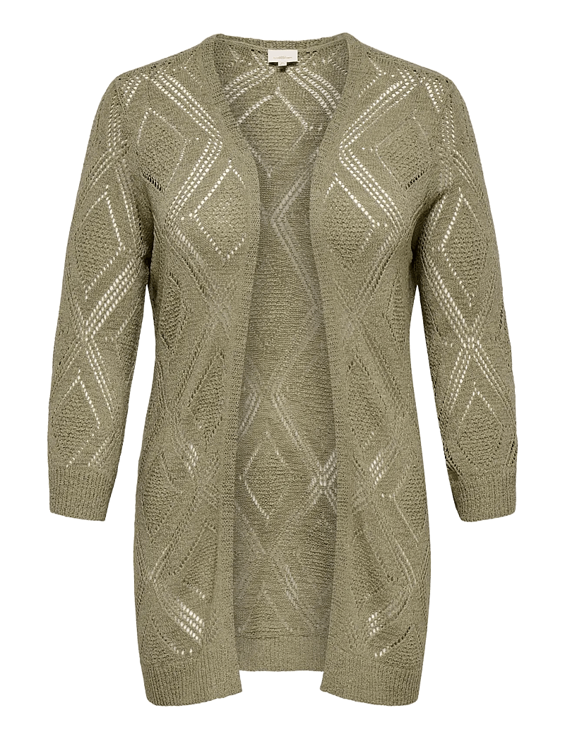 ONLY Carmakoma - CARPAMELA 7/8 OPEN CARDIGAN KNT - cardigans - silver sage - 0