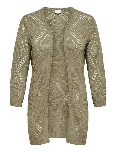 ONLY Carmakoma CARPAMELA 7/8 OPEN CARDIGAN KNT - Visa allt - SILVER SAGE / green