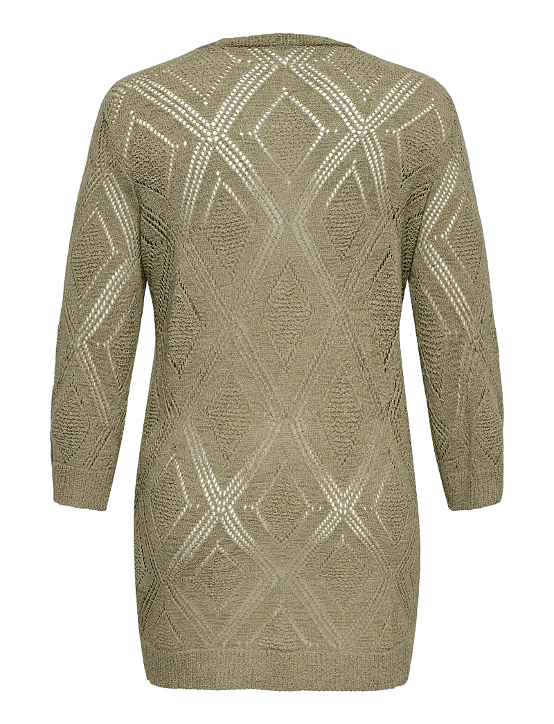 ONLY Carmakoma - CARPAMELA 7/8 OPEN CARDIGAN KNT - cardigans - silver sage - 1