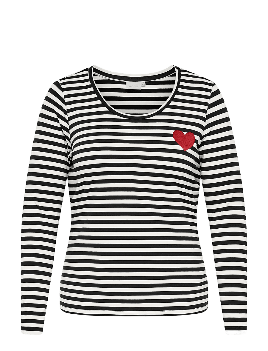 ONLY Carmakoma - CARBODIL L/S O-NECK BLOUSE JRS - langærmede bluser - black - 0