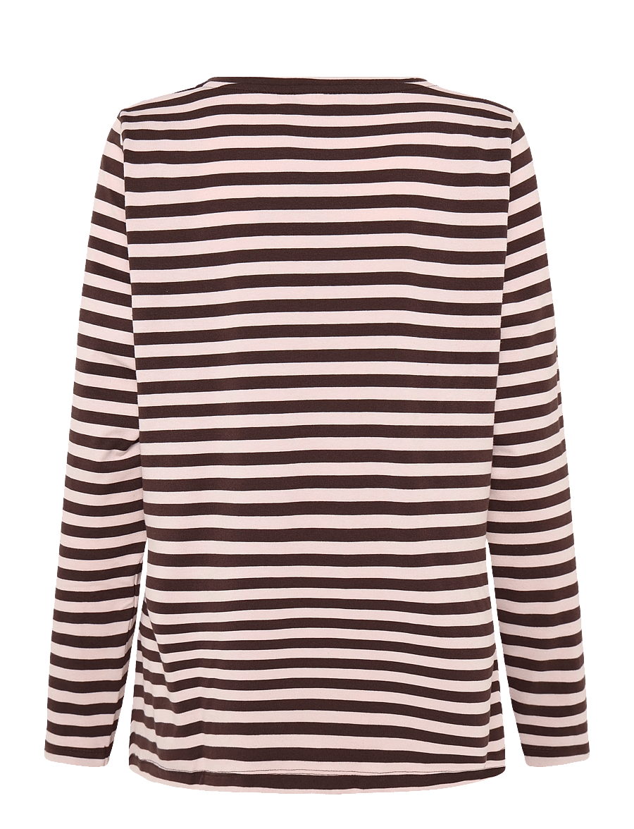 ONLY Carmakoma - CARBODIL L/S O-NECK BLOUSE JRS - langärmelige blusen - coffee bean - 1