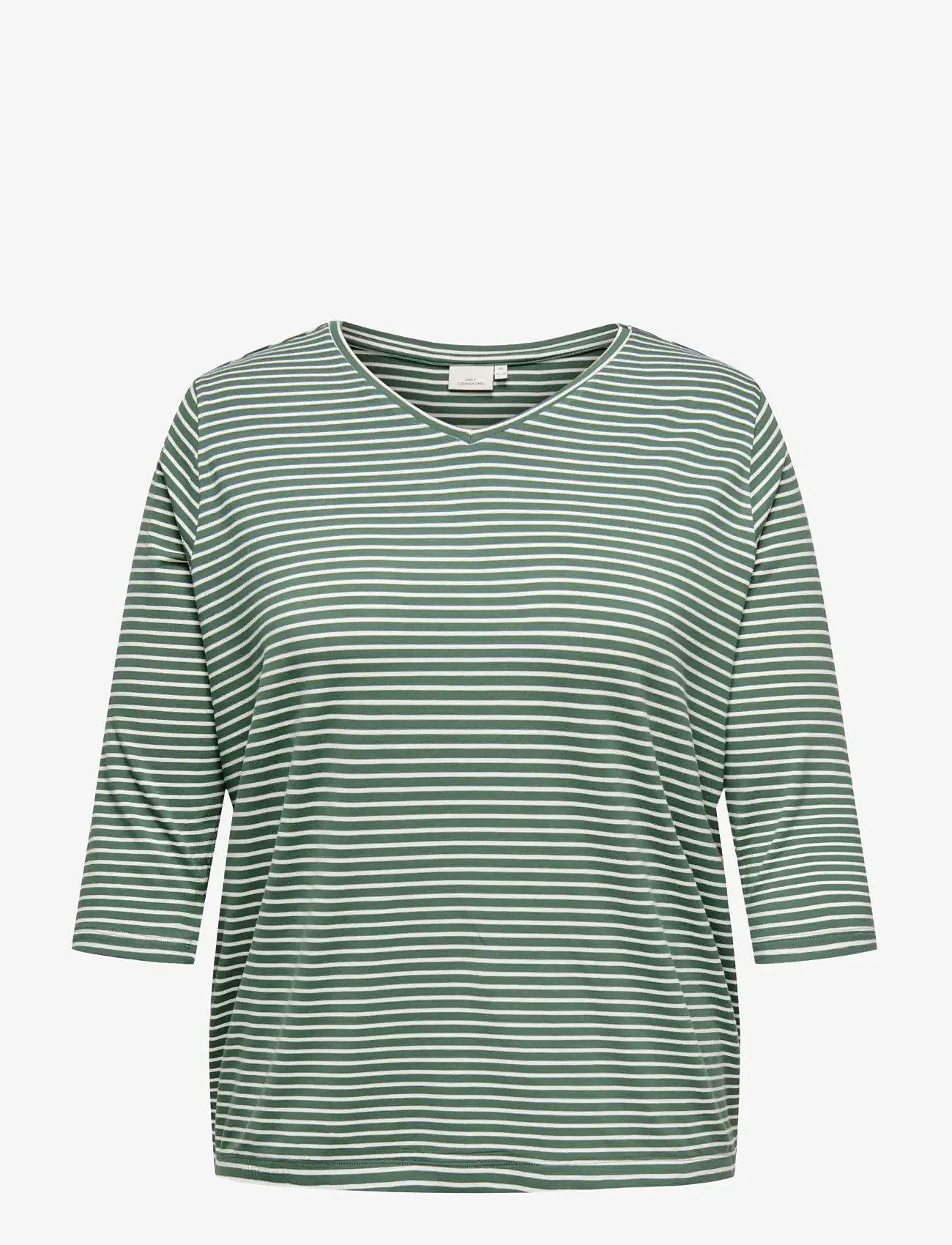 ONLY Carmakoma - CARLINA 3/4 SLEEVE V-NECK BLOUSE JRS - pikkade varrukatega alussärgid - laurel wreath - 1