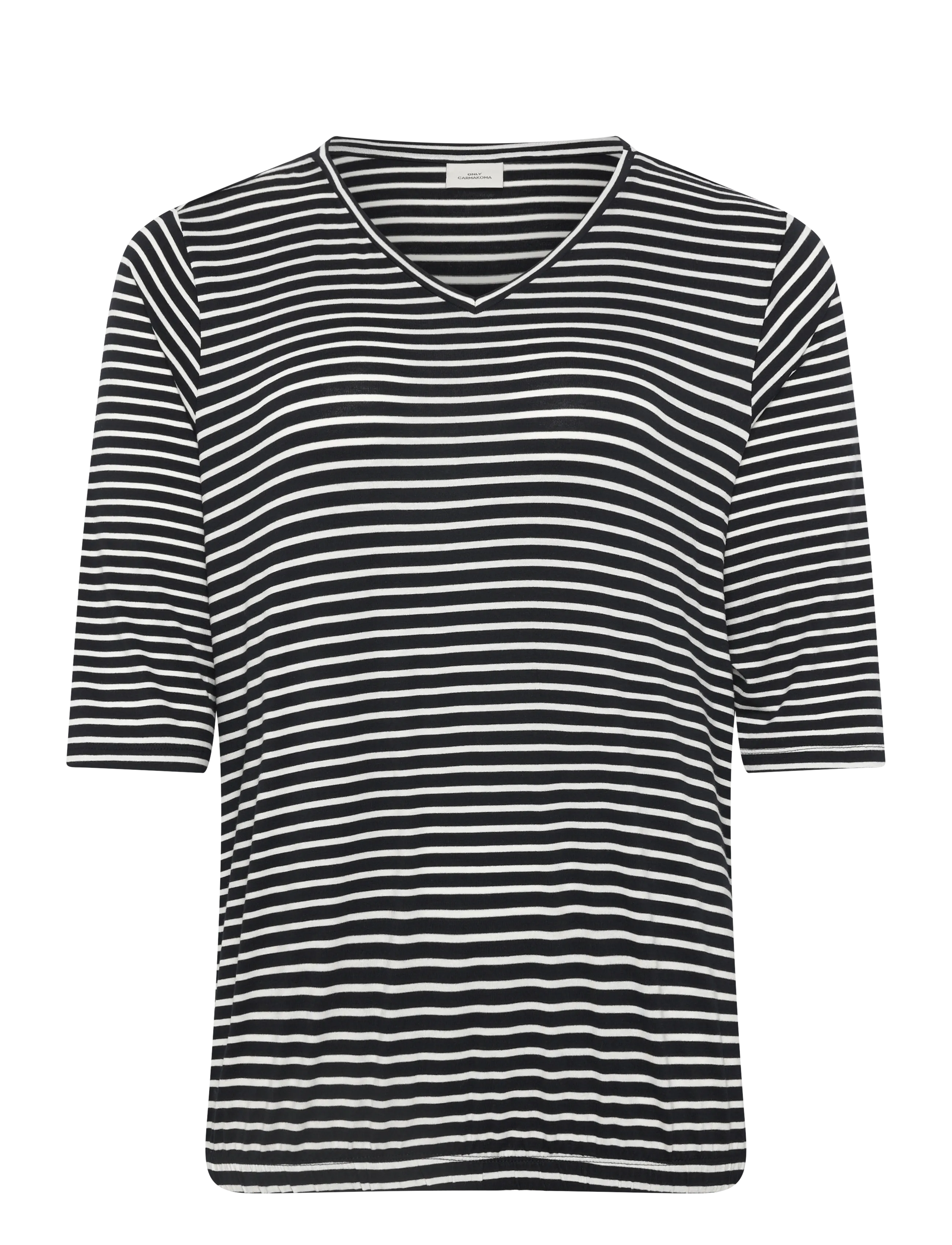 ONLY Carmakoma CARLINA 3/4 SLEEVE V-NECK BLOUSE JRS - ONLY Carmakoma - NIGHT SKY / black