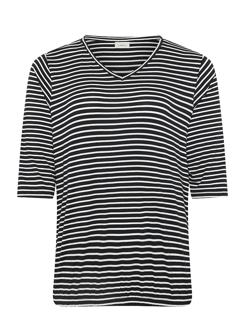 ONLY Carmakoma - CARLINA 3/4 SLEEVE V-NECK BLOUSE JRS - långärmade toppar - night sky - 1