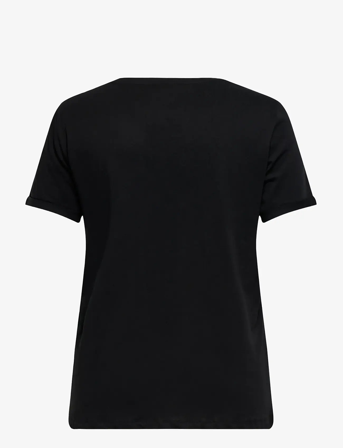 ONLY Carmakoma - CARBEA SS V-NECK TEE JRS - t-shirts - black - 1