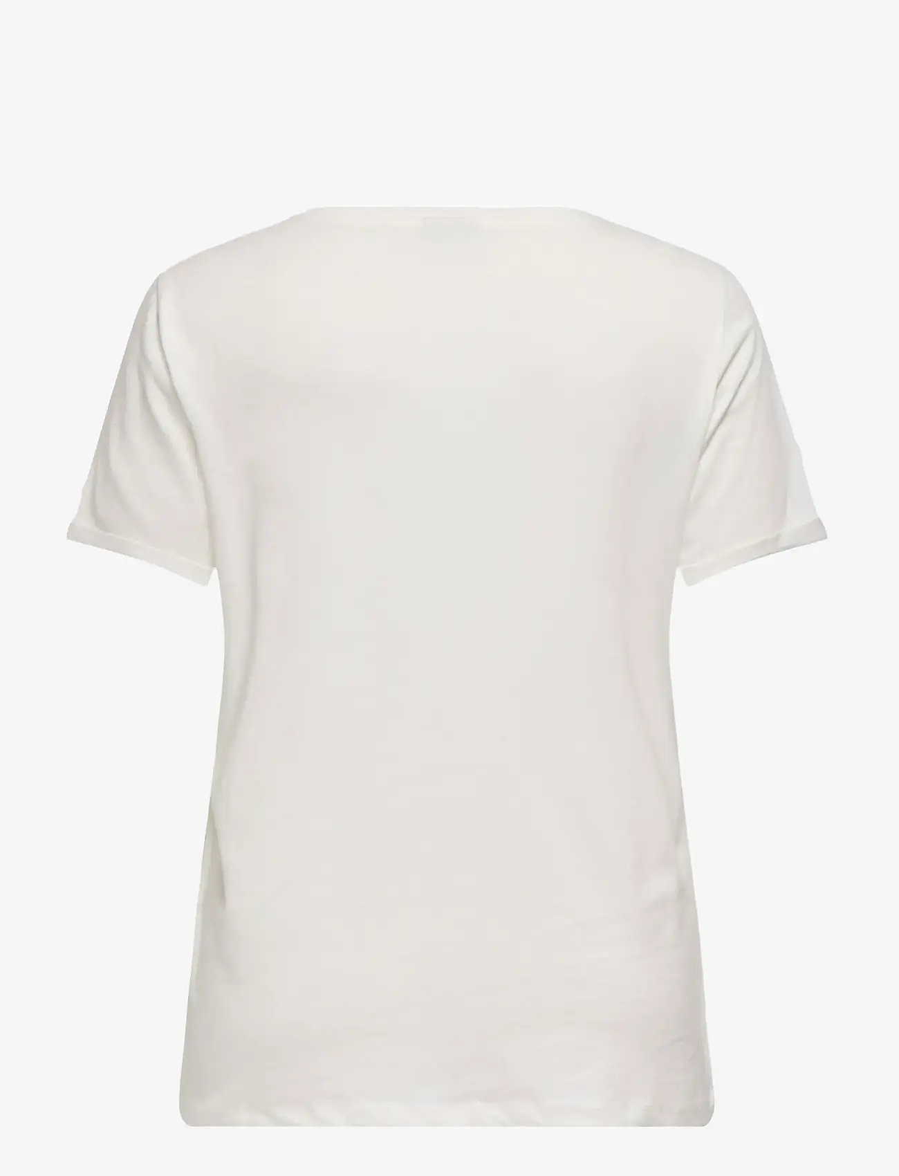 ONLY Carmakoma - CARBEA SS V-NECK TEE JRS - t-shirts - cloud dancer - 1