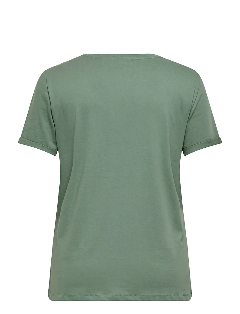 ONLY Carmakoma - CARBEA SS V-NECK TEE JRS - t-shirts - laurel wreath - 1