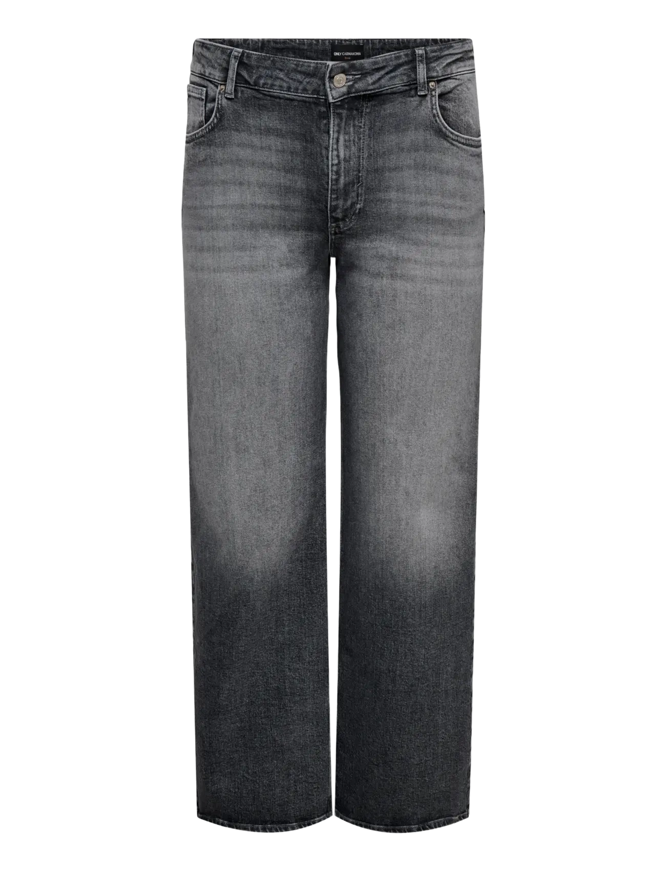 ONLY Carmakoma - CARJUICY HW WIDE REA957 DNM NOOS - hosen mit weitem bein - dark grey denim - 1