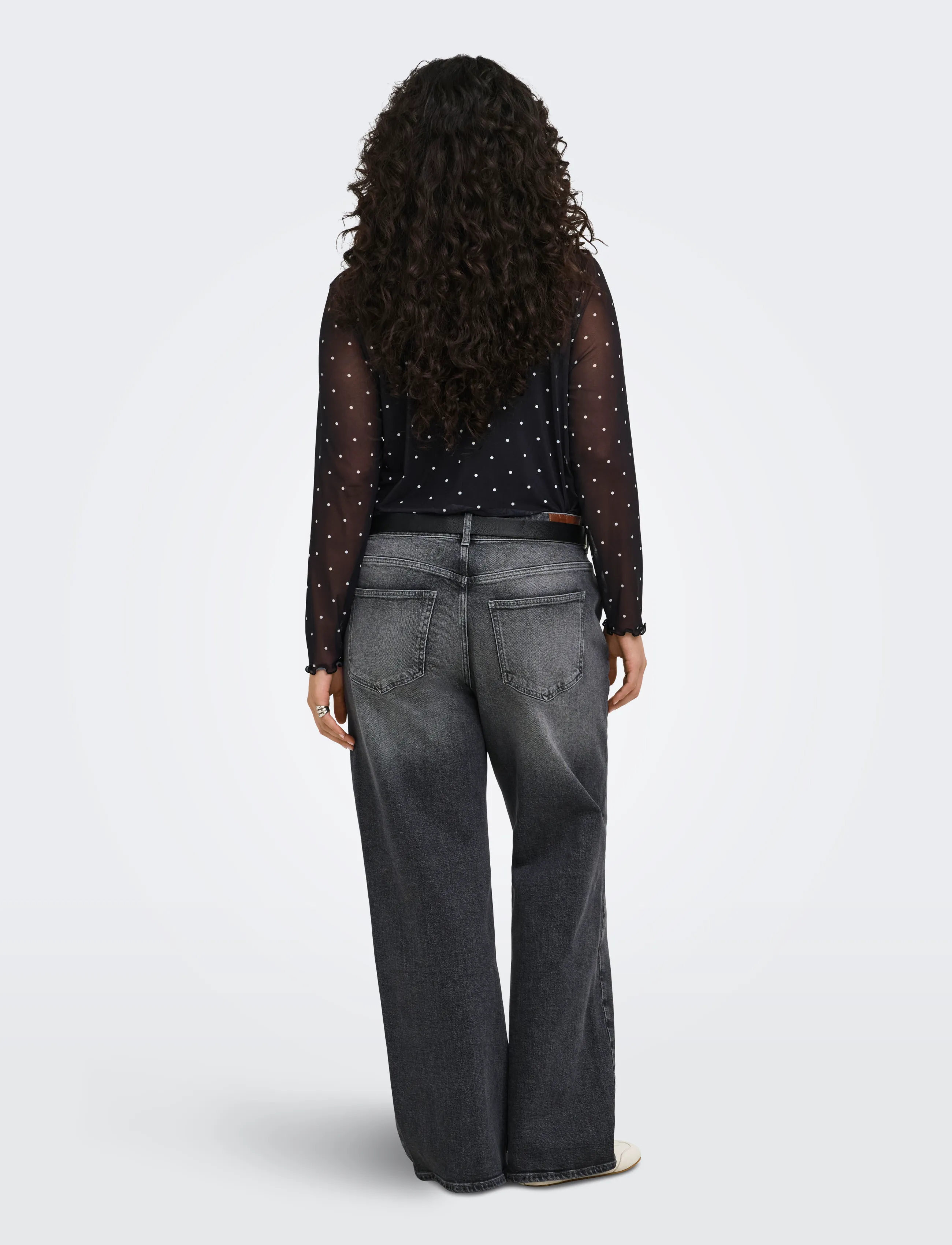 ONLY Carmakoma - CARJUICY HW WIDE REA957 DNM NOOS - hosen mit weitem bein - dark grey denim - 3