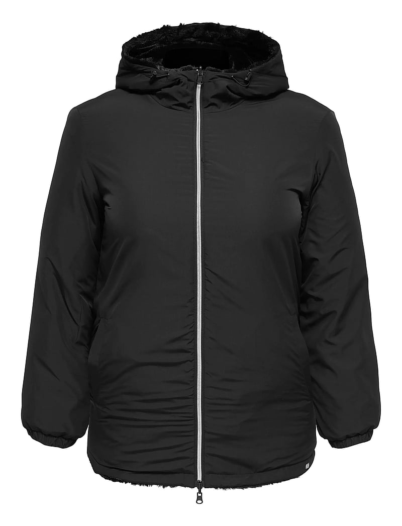 ONLY Carmakoma - CARCANDY REV. PARKA COAT OTW - kunstpelz - black - 4