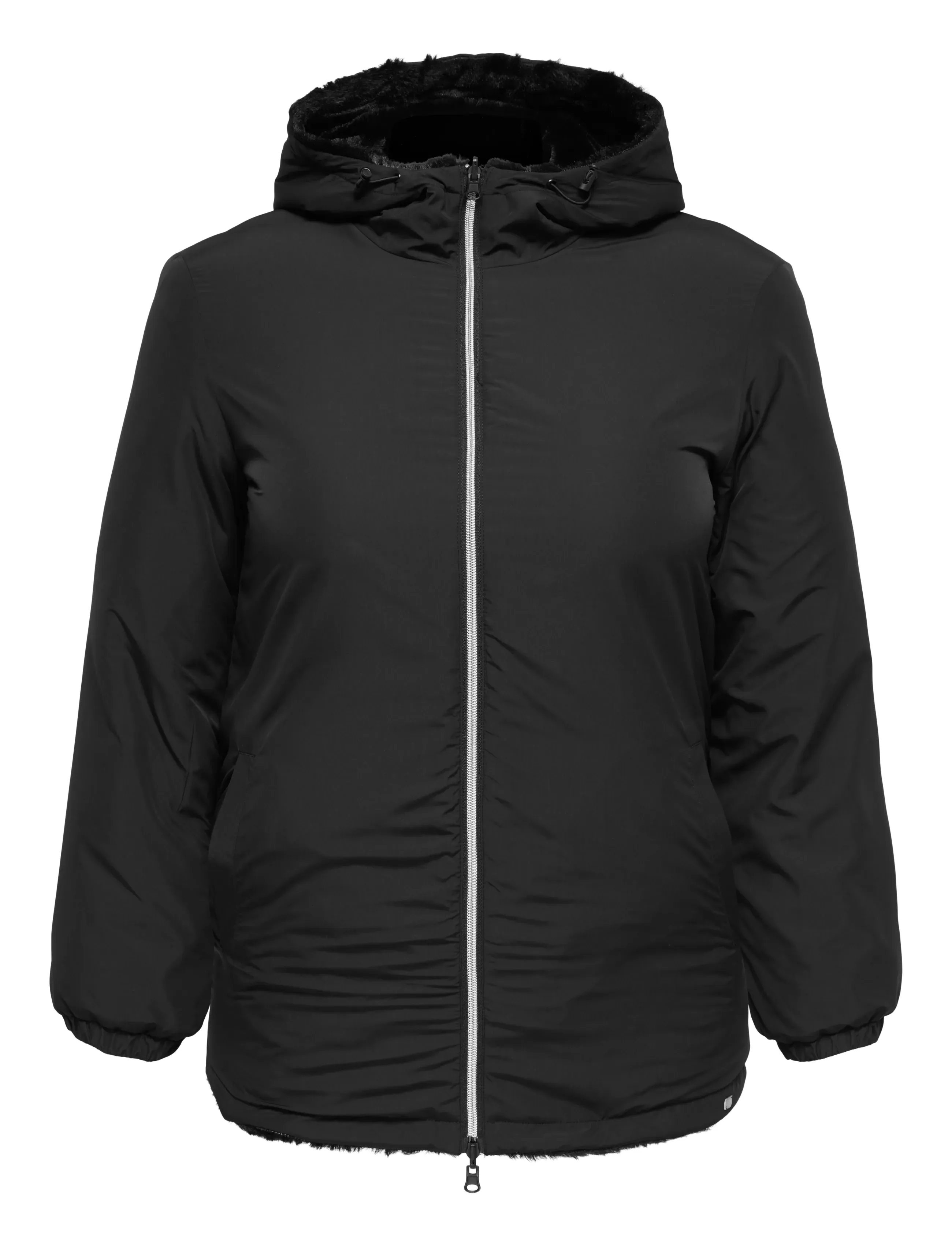 ONLY Carmakoma - CARCANDY REV. PARKA COAT OTW - gervifeldur - black - 4