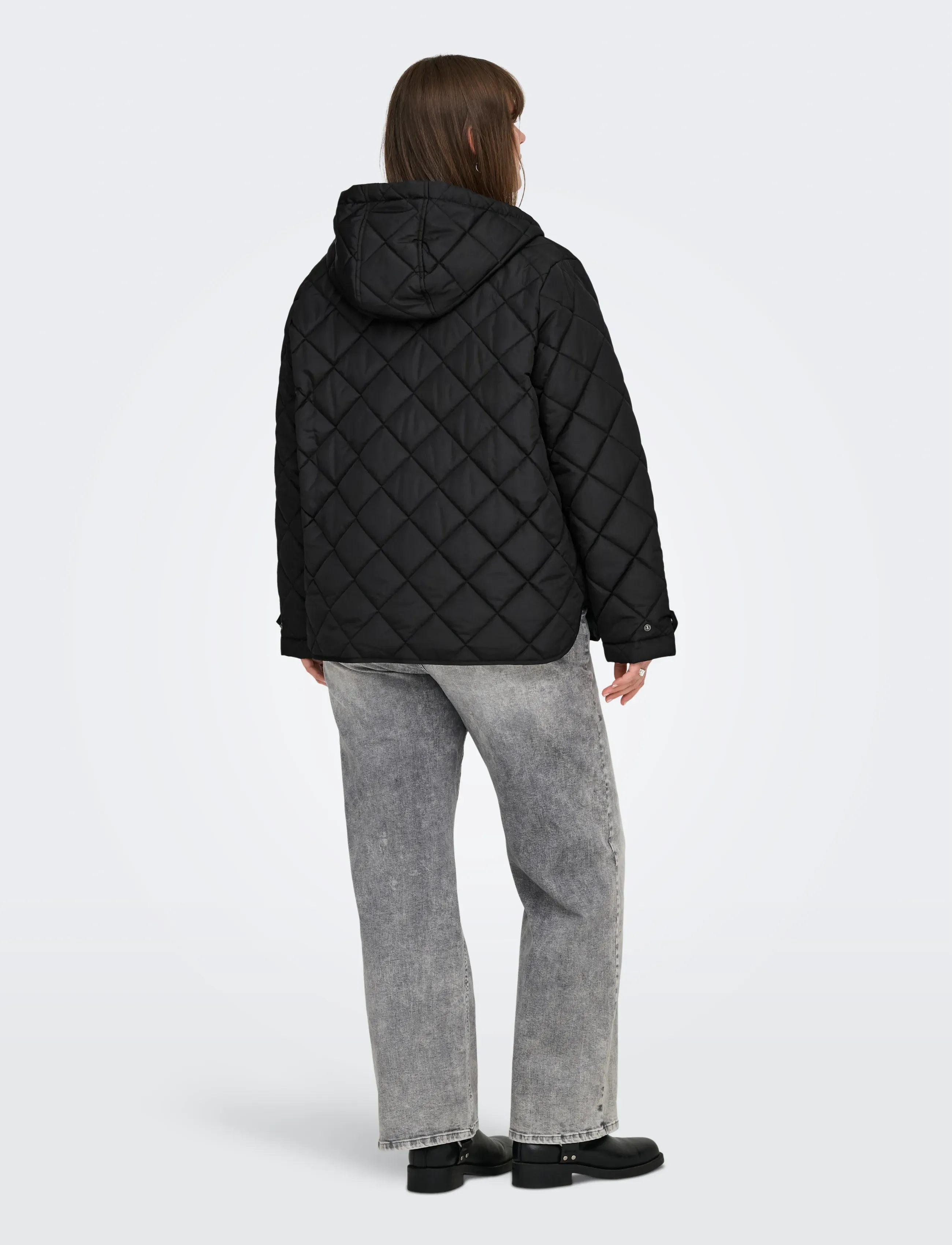 ONLY Carmakoma - CARJULIET QUILTED HOOD JACKET NOOS - forårsjakker - black - 2