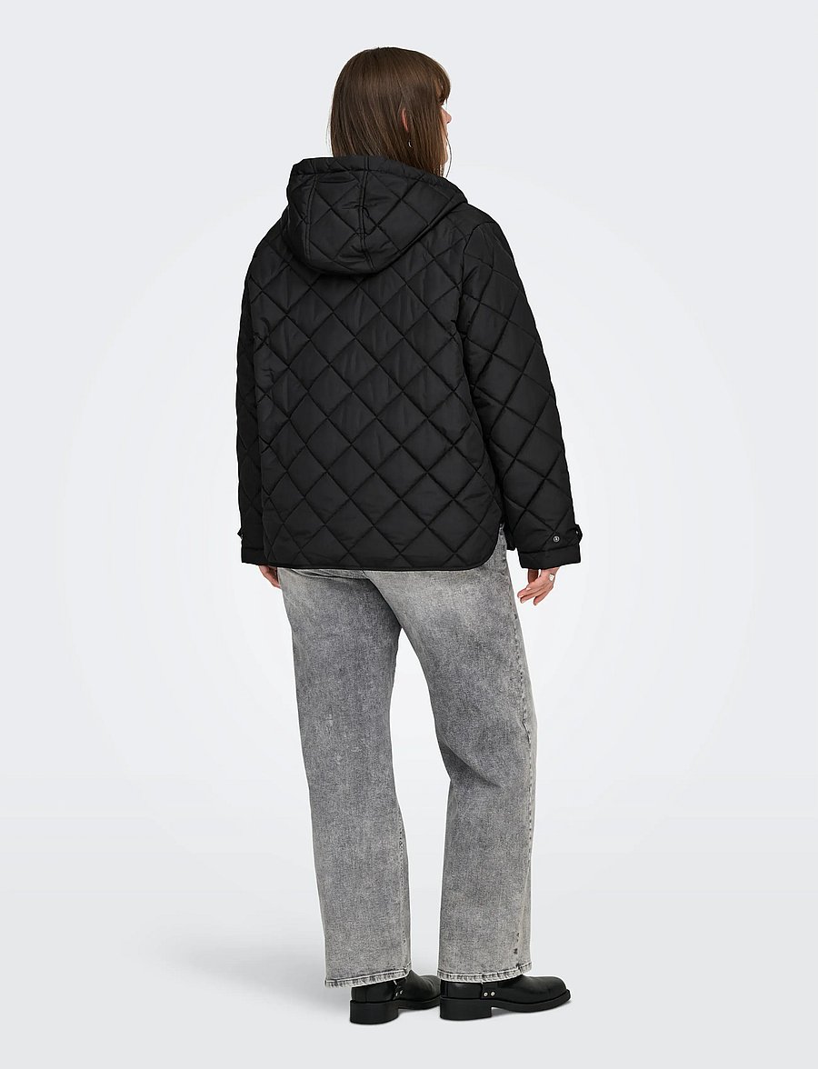 ONLY Carmakoma - CARJULIET QUILTED HOOD JACKET NOOS - forårsjakker - black - 2
